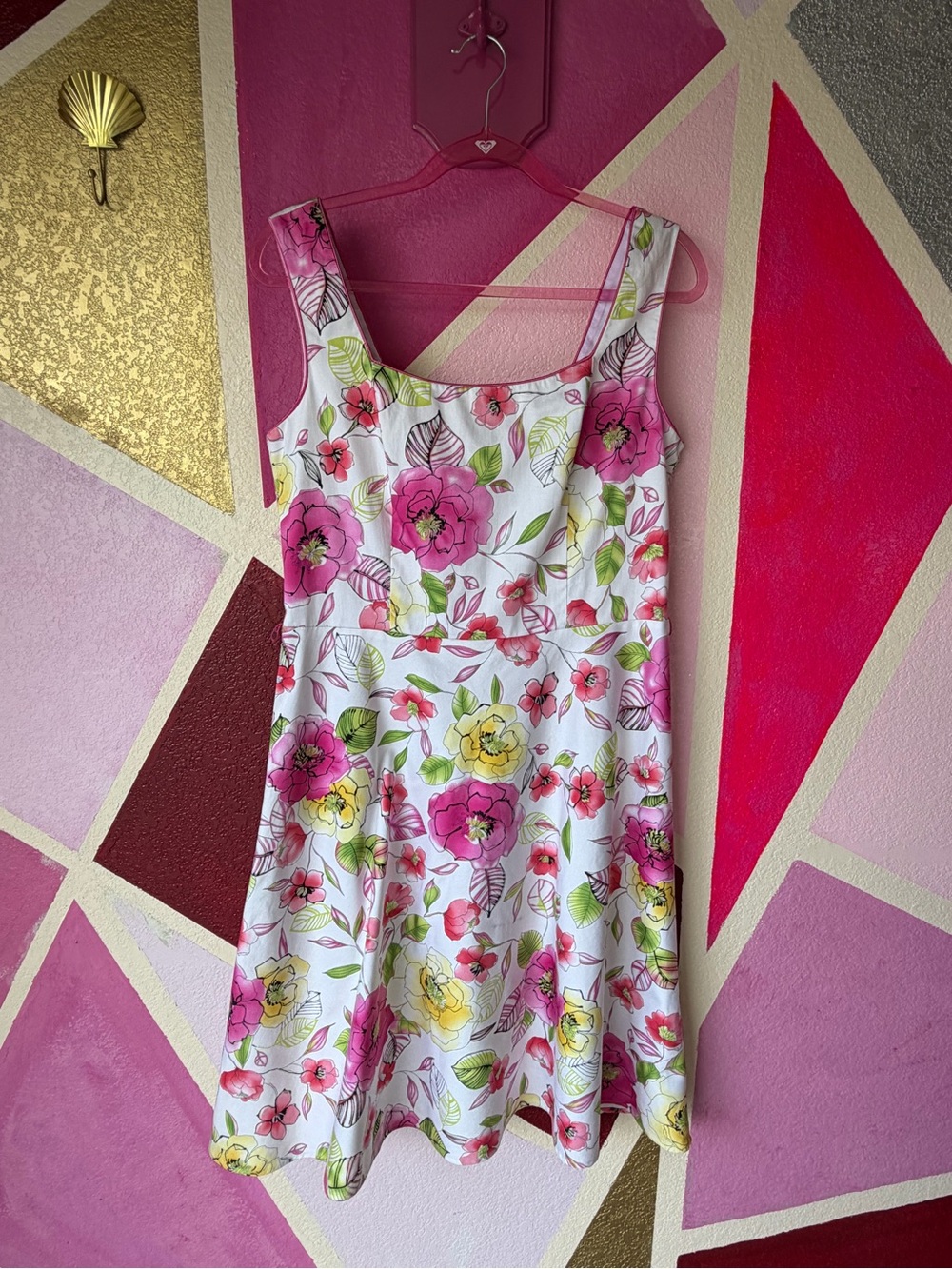 Scarlett Pink Floral Watercolor Fit & Flare Dress sz 11/12